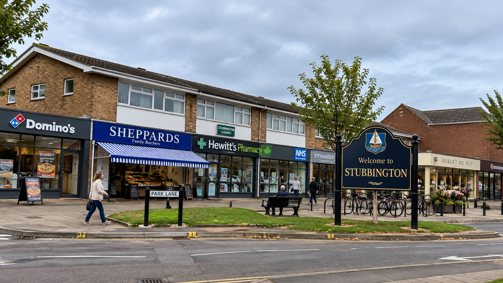 Stubbington village area served by EasyClean window cleaner Stubbington residential service
