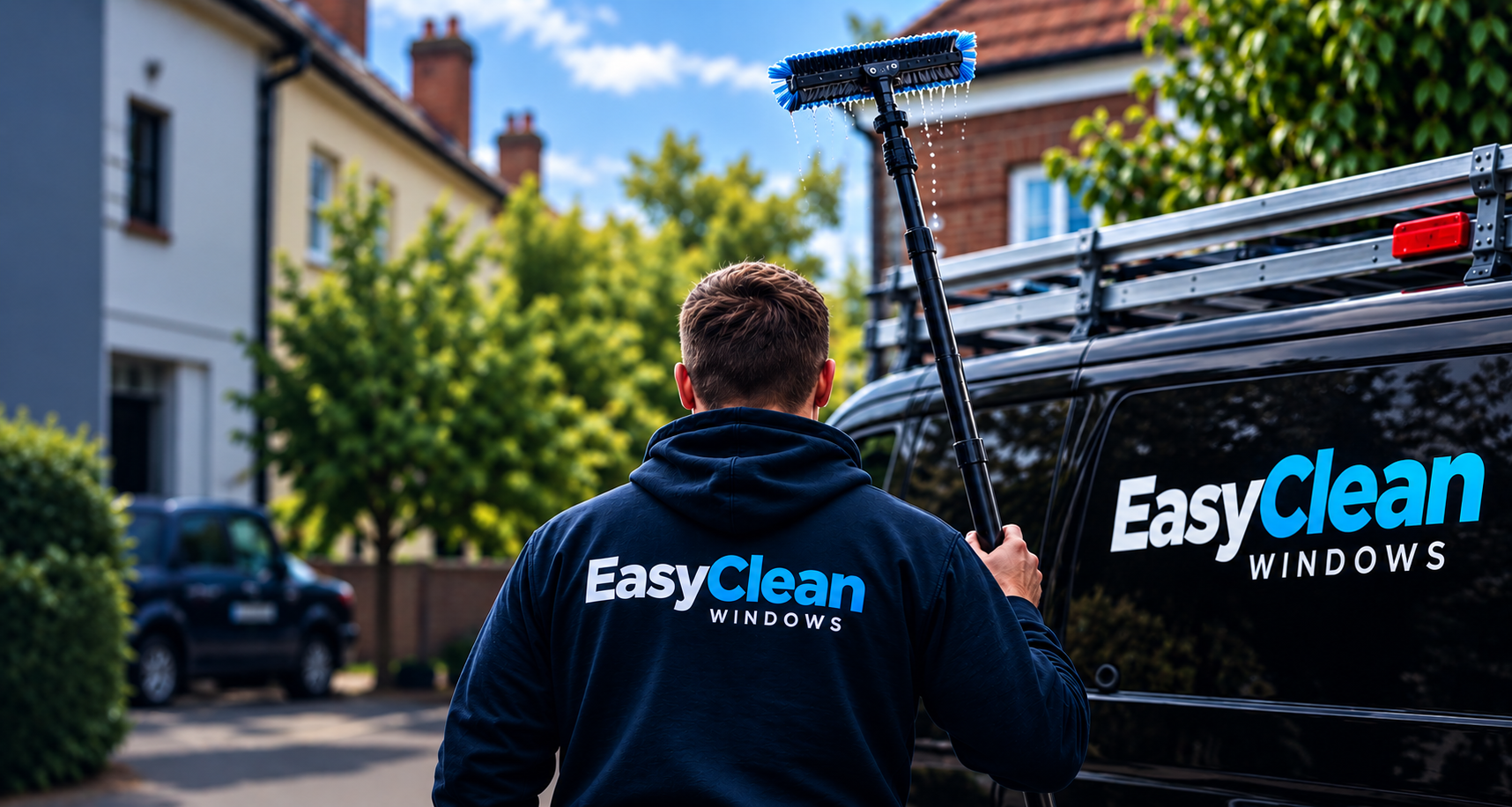 EasyClean Windows professional window cleaner working in Portsmouth