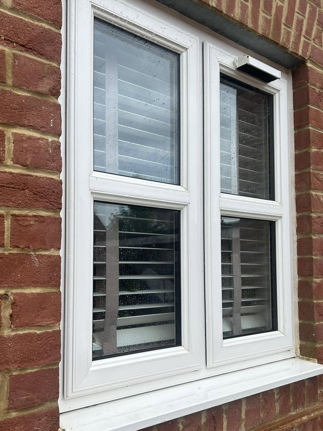 Clean window after EasyClean residential window cleaning